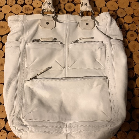 White real leather tote - Picture 3 of 6
